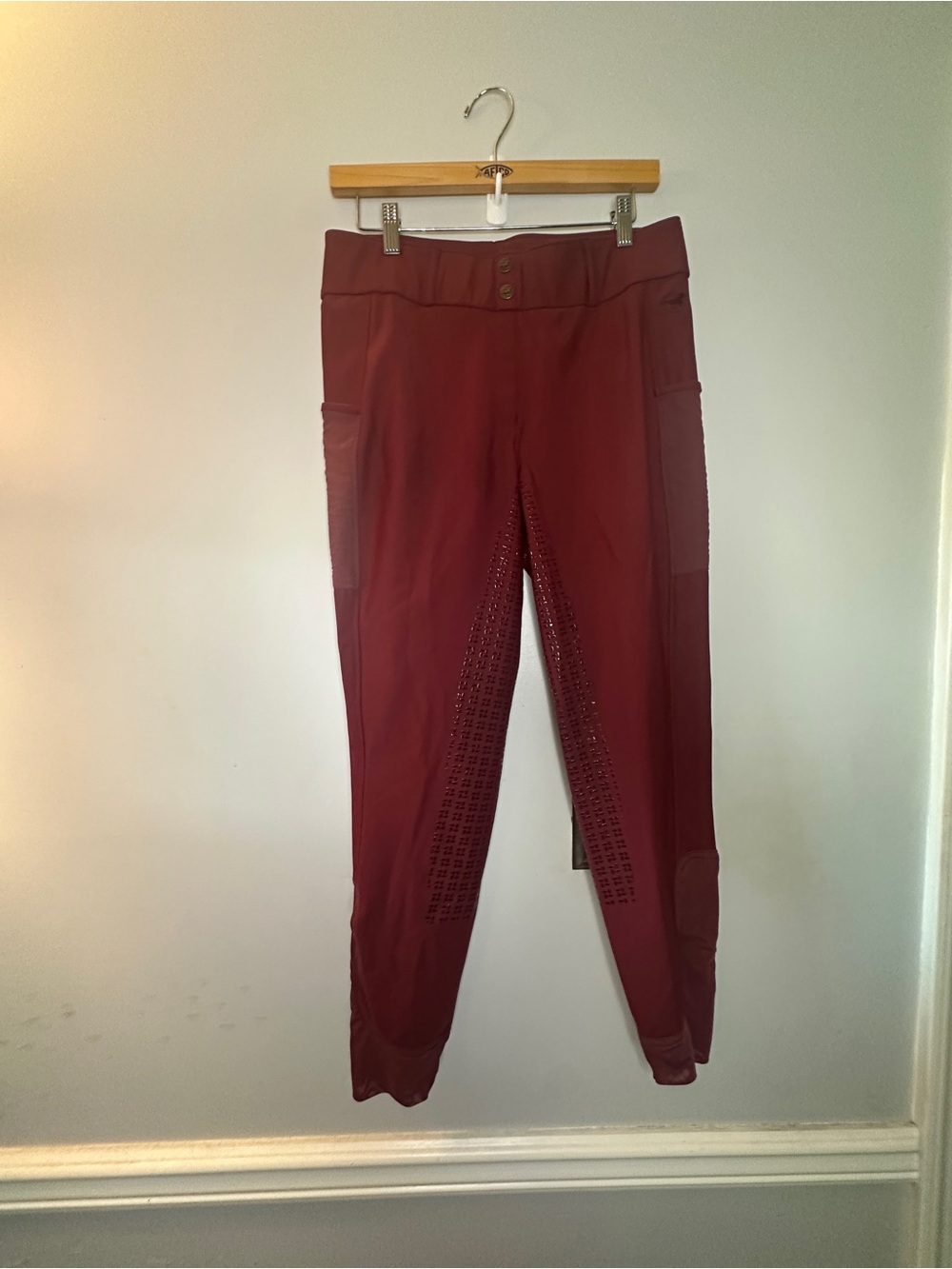 Piper Burgundy Stretch Equestrian Tights